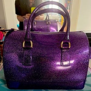 Purple Sparkle Glitter Jelly Bag! NWOT